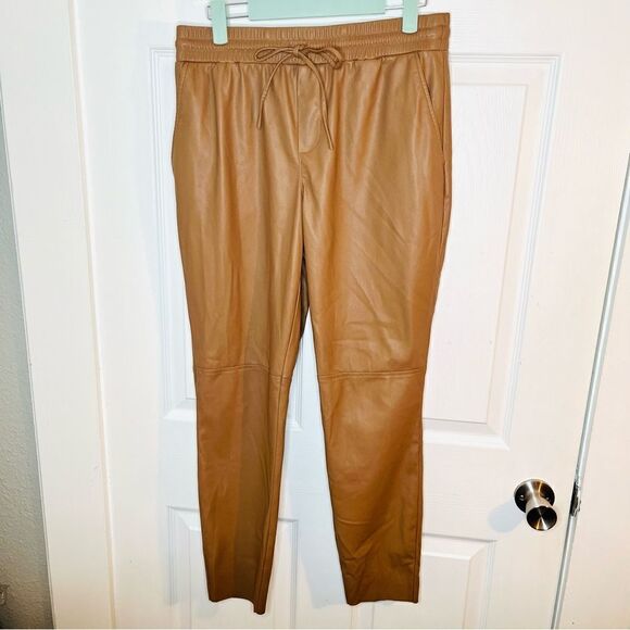 Cato Faux Leather Skinny Pants Leggings Ankle Length Cocoa Brown M - Picture 3 of 9